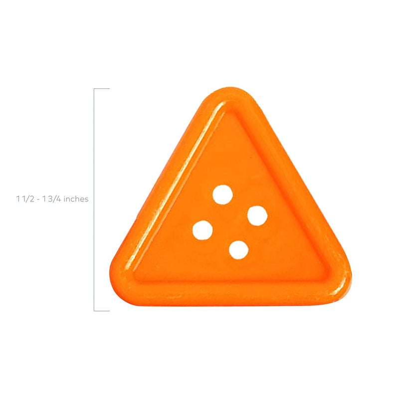 Fun Express Jumbo Buttons for Crafts Bulk Set - 94 Extra Large Plastic 8 Vivid Colors & Shapes | 2 Inch Big Buttons for Kids Classroom Activities, Sorting Games & DIY Art Projects - Image 2